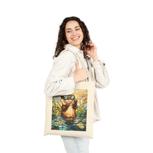 Load image into Gallery viewer, Stained Glass Style Watercolor Otter Sunglasses Tote Bag