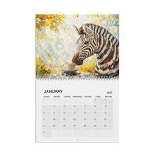 Load image into Gallery viewer, Zebra Calendar 2027, Funny Zebra Wall Calendar, Zebra Lover Gift, Cute Animal Calendar