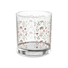 Load image into Gallery viewer, Woodland Hedgehog Floral Rocks Glass, 10oz
