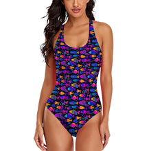 Load image into Gallery viewer, Colorful Fish Polyester One Piece Swimsuit