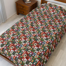 Load image into Gallery viewer, Christmas Patchwork Animals Velveteen Plush Blanket