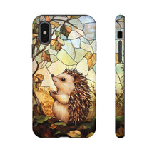 Load image into Gallery viewer, Stained Glass Hedgehog Phone Case, Animal Lover Gift