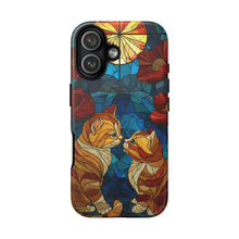 Load image into Gallery viewer, Cat Phone Case – Stained Glass Style Kitten Art