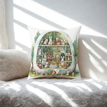 Load image into Gallery viewer, Easter Bunny Pillow, Cute Bunny Throw Pillow, Easter Home Decor, Spring Pillow Cover, Easter Gift for Her, Bunny Lover Gift"