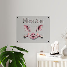 Load image into Gallery viewer, Funny Pig Acrylic Wall Art, Toilet Decor, Animal Lover Gift