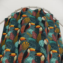 Load image into Gallery viewer, Tropical Toucan Shower Curtain, Vibrant Jungle Bathroom Decor