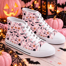 Load image into Gallery viewer, Pink Halloween High Top Sneakers