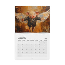 Load image into Gallery viewer, Pig Calendar 2027, Cute Pig Wall Calendar, Funny Pig Art, Pig Lover Gift, Farm Animal Calendar