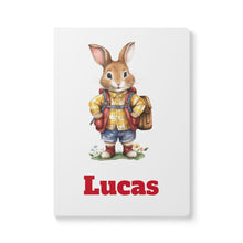 Load image into Gallery viewer, Personalized Rabbit Journal: Custom Name Softcover Back to School Gift