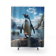 Load image into Gallery viewer, Funny Penguin Shower Curtain