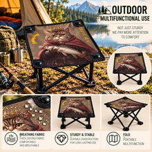 Load image into Gallery viewer, Personalized Fishing Stool, Funny King Cat Portable Camping Seat, Outdoor Furniture, Fishing Gear, Beach Accesories, Gift For Fathers Day