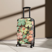 Load image into Gallery viewer, Clover Suitcase, Traveler Gift, Vacation Luggage, Holiday Travel Bag, Lucky Charm Carry-On