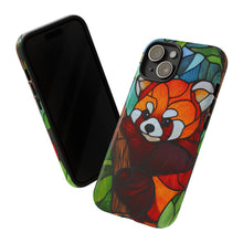 Load image into Gallery viewer, Red Panda Phone Case: Stained Glass Style, Tough Case