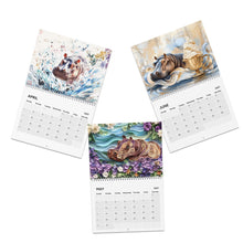 Load image into Gallery viewer, Hippo Calendar 2027, Funny Hippo Wall Calendar, Cute Hippo Art, Hippo Lover Gift