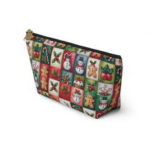 Load image into Gallery viewer, Christmas Patchwork Icons Accessory Pouch