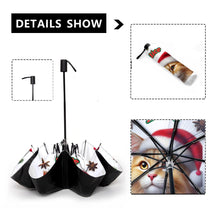 Load image into Gallery viewer, Personalized Cat Christmas Umbrella, Custom Photo Gift