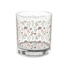 Load image into Gallery viewer, Woodland Hedgehog Floral Rocks Glass, 10oz