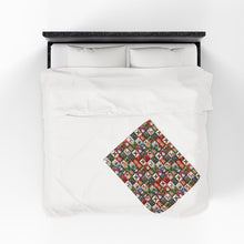 Load image into Gallery viewer, Christmas Patchwork Animals Velveteen Plush Blanket