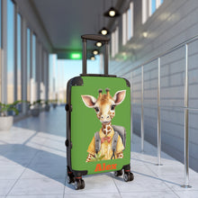 Load image into Gallery viewer, Giraffe Print Kids Suitcase, Personalized Travel Bag