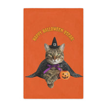 Load image into Gallery viewer, Halloween Cat Minky Blanket, Personalized Cozy Throw