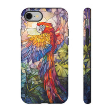 Load image into Gallery viewer, Stained Glass Parrot Tough Phone Case: Colorful Protective Cover