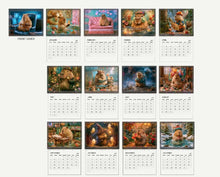 Load image into Gallery viewer, Capybara Calendar 2027, Funny Capybara Wall Calendar, Cute Capybara Gift, Capybara Lover Gift, Funny Animal Calendar