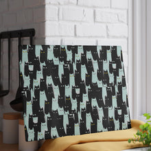 Load image into Gallery viewer, Black and White Cat Pattern Glass Cutting Board | Cute Cat Kitchen Decor