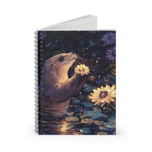 Load image into Gallery viewer, Seal Spiral Notebook – Floral Art Journal