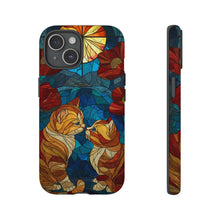 Load image into Gallery viewer, Cat Phone Case – Stained Glass Style Kitten Art