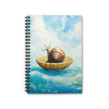 Load image into Gallery viewer, Snail Spiral Notebook – Animal Art Journal – Ruled Pages