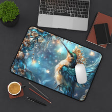 Load image into Gallery viewer, Hummingbird Desk Mat: Romantic Office Decor, Animal Lover Gift