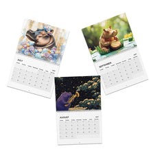 Load image into Gallery viewer, Hippo Calendar 2027, Funny Hippo Wall Calendar, Cute Hippo Art, Hippo Lover Gift