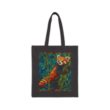 Load image into Gallery viewer, Red Panda in Bamboo Tote Bag | Canvas Animal Illustration
