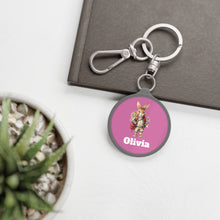 Load image into Gallery viewer, Personalized Kids Keychain: Custom Backpack Tag, Initial Lunch Bag Tag