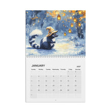 Load image into Gallery viewer, Skunk Calendar 2027, Funny Skunk Wall Calendar, Cute Skunk Art, Skunk Lover Gift