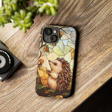 Load image into Gallery viewer, Stained Glass Hedgehog Phone Case, Animal Lover Gift
