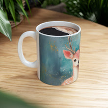 Load image into Gallery viewer, Valentine's Day Ceramic Mug, Cute Deer Lovers Gift, My Deer Love, Digital Design, Animal Lovers Mug, Valentine's Gift for Her,Him, 11oz,