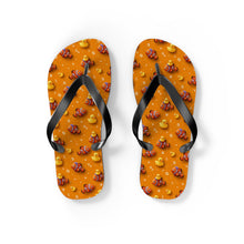 Load image into Gallery viewer, Orange Flip Flops – Rubber Duck Clown Fish Design