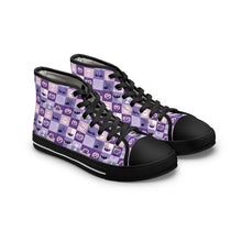 Load image into Gallery viewer, Spooky Vibes Purple Halloween High Top Sneakers