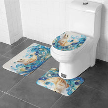Load image into Gallery viewer, 3-Piece Seal Bathroom Set โ Flannel Toilet Mat, Lid Cover & Bath Rug