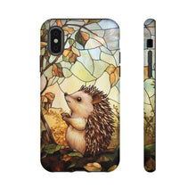 Load image into Gallery viewer, Stained Glass Hedgehog Phone Case, Animal Lover Gift