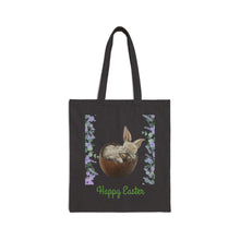 Load image into Gallery viewer, Easter Bunny Cotton Canvas Tote Bag: Spring Holiday Carryall