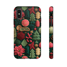Load image into Gallery viewer, 3D Christmas Floral Phone Case, Holiday Tough Cover