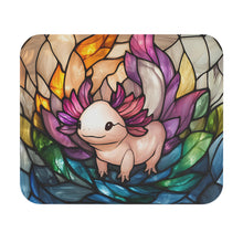 Load image into Gallery viewer, Stained Glass Axolotl Mouse Pad: Dark Academia Office Decor