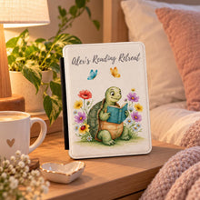 Load image into Gallery viewer, Whimsical Turtle Reading Kindle Case , Cute Book Sleeve (2024-2025), Personalized Kindle Case, Animal Kindle