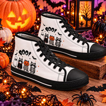 Load image into Gallery viewer, Halloween High Top Sneakers – Raccoon Costume Design