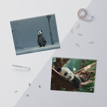 Load image into Gallery viewer, Panda Calendar 2027, Cute Panda Wall Calendar, Panda Lover Gift, Funny Panda Calendar, Panda Bear Gift, Cute Animal Calendar
