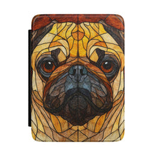 Load image into Gallery viewer, Stained Glass Pug Kindle Case , Pug Face E-Reader Cover, Book Lover Gift, Kindle Accesories, Animal Kindle