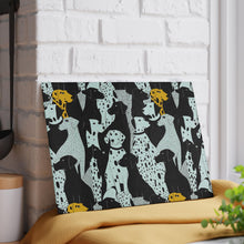 Load image into Gallery viewer, Dalmatian Pattern Glass Cutting Board | Dotted Dog Kitchen Decor