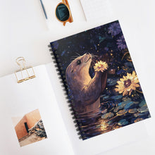 Load image into Gallery viewer, Seal Spiral Notebook – Floral Art Journal